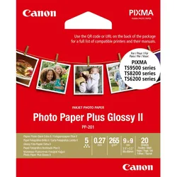 Canon PP-201 Glossy II Fotopapier Plus glänzend 89x89mm 265g/m2 - 20 Blatt