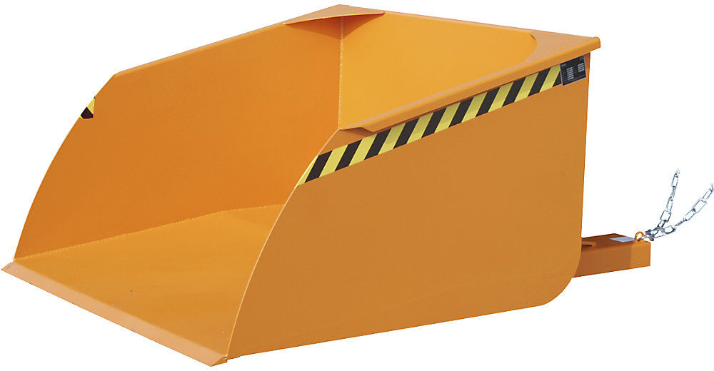 Staplerschaufel BSI, mechanisch, Volumen 1 m³, gelborange RAL 2000 eurokraft pro