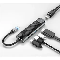 Onit Multiadapter (USB-C, 5 Ports), Dockingstation + USB Hub, Schwarz