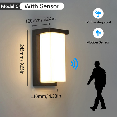 Multisell Products Hub Waterproof Motion Sensor Wall Lamp, LED Light For Outside, Garden, Porch, Stairs mc No Sensor 30w