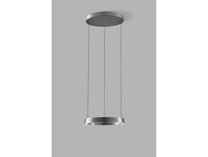 Edge Round Suspension Ø500 Titanium - LIGHT-POINT - Salon / séjour - Design - Aluminium - Anneau