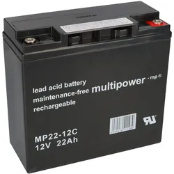 Multipower MP22-12C AGM Zyklenakku 12V 22Ah – M6
