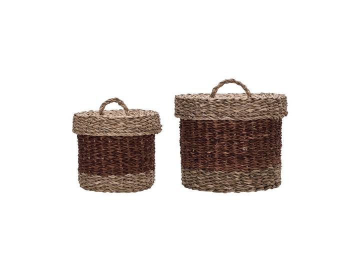 Paniers de rangement Lot de 2 Jonc de mer Marron Rangi