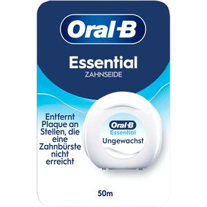 Oral-B Zahnseide Essential Floss, ungewachst, auf Rolle, 50 m