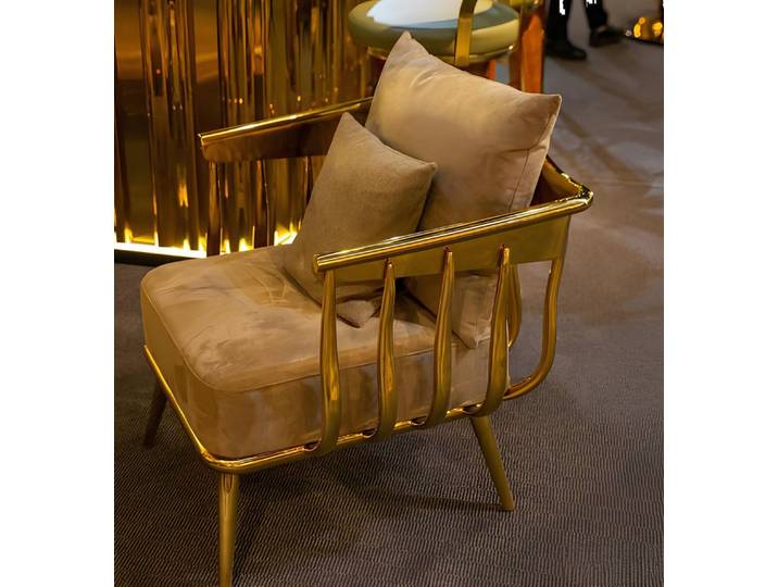 Xlmoebel Loungesessel Design-Sessel mit Metallgestell für modernes Lounge-Ambiente (Sessel), Hergestellt in Europa