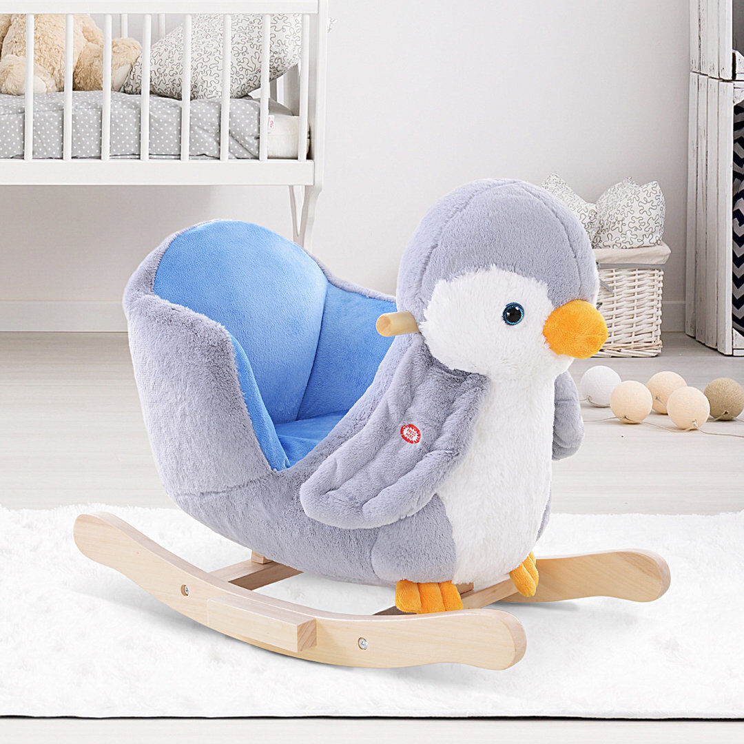 Zoomie Kids Rocker White 127cm H X 83.82cm W X 152.4cm L