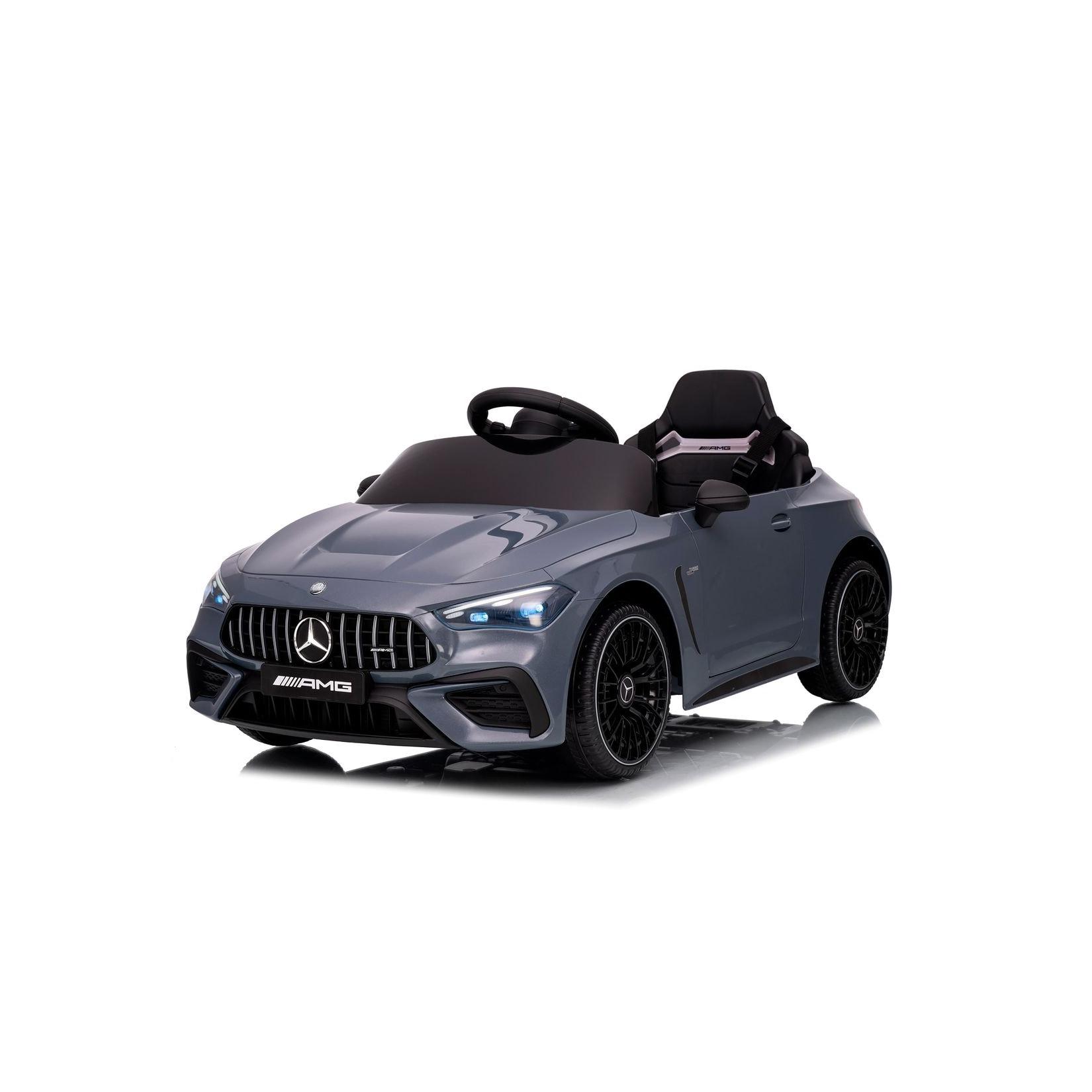 Chipolino Kinder Elektroauto Mercedes AMG CLE 53 Fernbedienung Stoßdämpfer LED grau