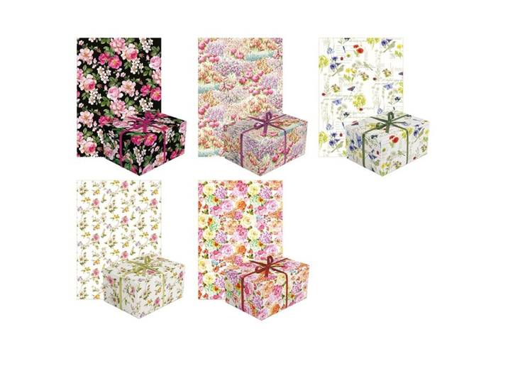 Diverse 5 Sujets à 50x assor. Geschenkpapier Neutral 8 70x200cm - Farbe: mehrfarbig - 164