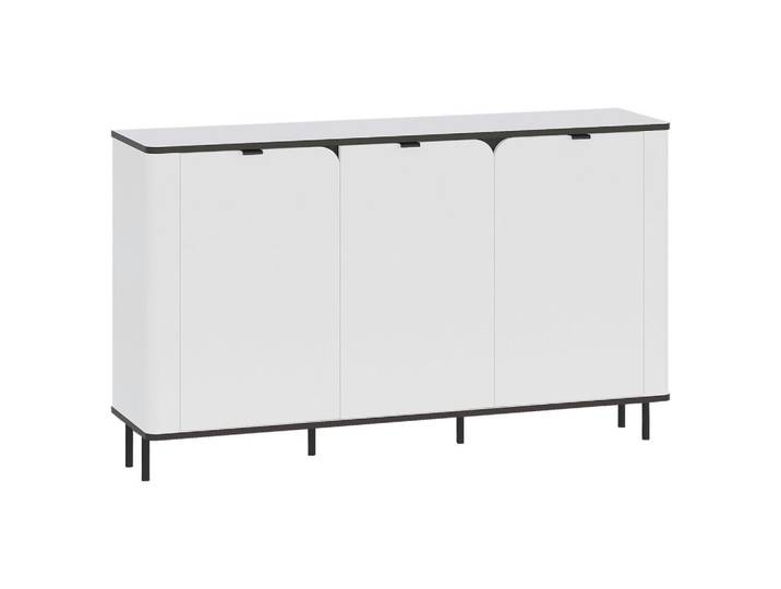 Carryhome Sideboard, Weiß, Metall, 3 Fächer, 136.8x82x35.2 cm, Beimöbel erhältlich, stehend, Wohnzimmer, Kommoden & Sideboards, Sideboards