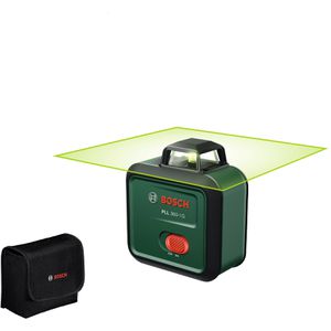 Bosch Linienlaser 0603663M00, PLL 360-1G Basic, mit Akku, 360 Grad grüner Laser, Arbeitsbereich 15m, mit Tasche