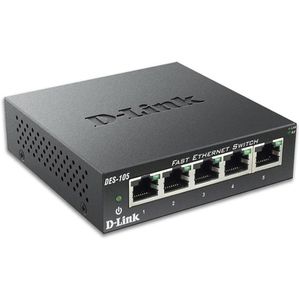 D-Link Switch DES-105/E, unmanaged, 5-Port, 100 Mbit/s