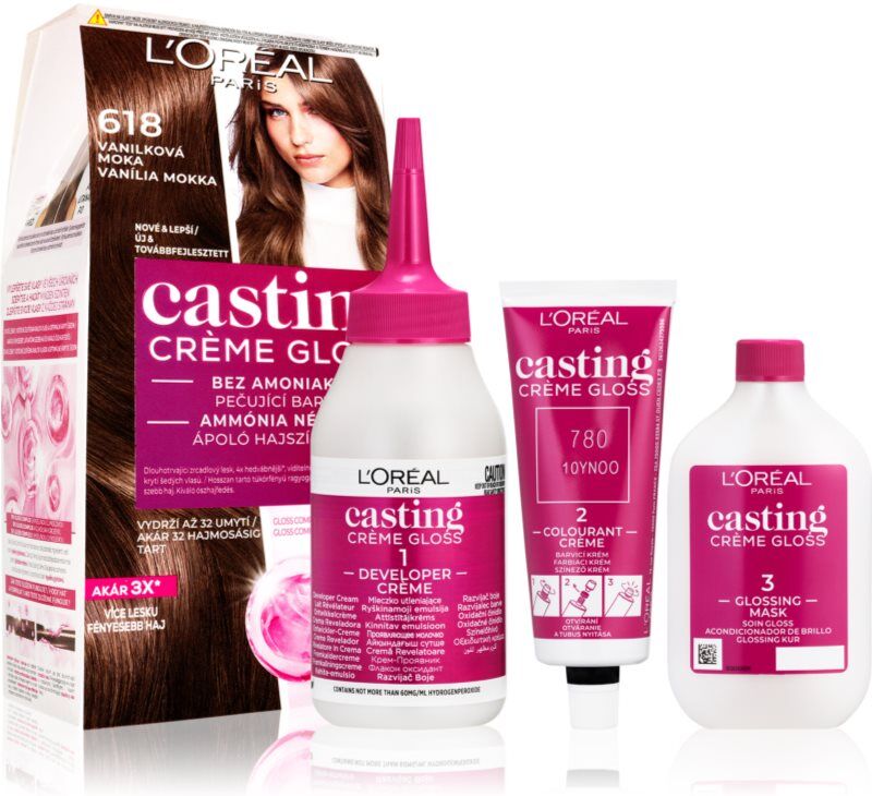 L’Oréal Paris Casting Creme Gloss coloration cheveux teinte 618 Vanilla Mocha 1 pcs