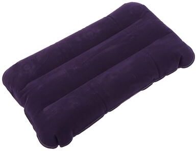 Uplifted Trends Portable Inflatable Flocking Pillow For Travel Ideal Camping Sleeping Air Pillow Foldable Head Rest Pillow For Hiking dark Blue