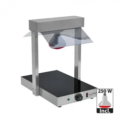 Heizplatte GN1/1 m/Brücke | 510W | Schutzabdeckung aus Acrylglas und Infrarotlampen | 377x575x570(h)mm .