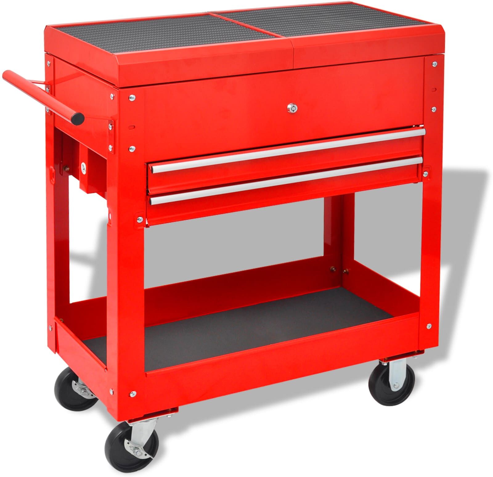 vidaXL Chariot à outils Rouge 70.5 x 37 x 71 cm Acier