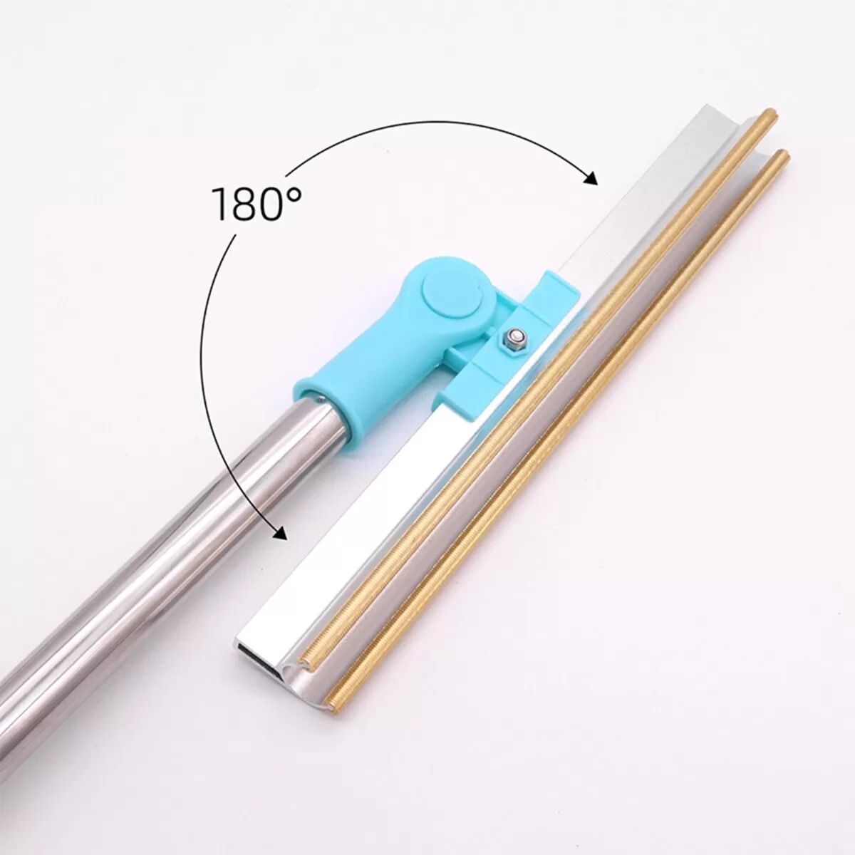 INF Raclette à poils d'animaux en forme de Y avec tête fixe et boucle de connexion - Manche long réglable