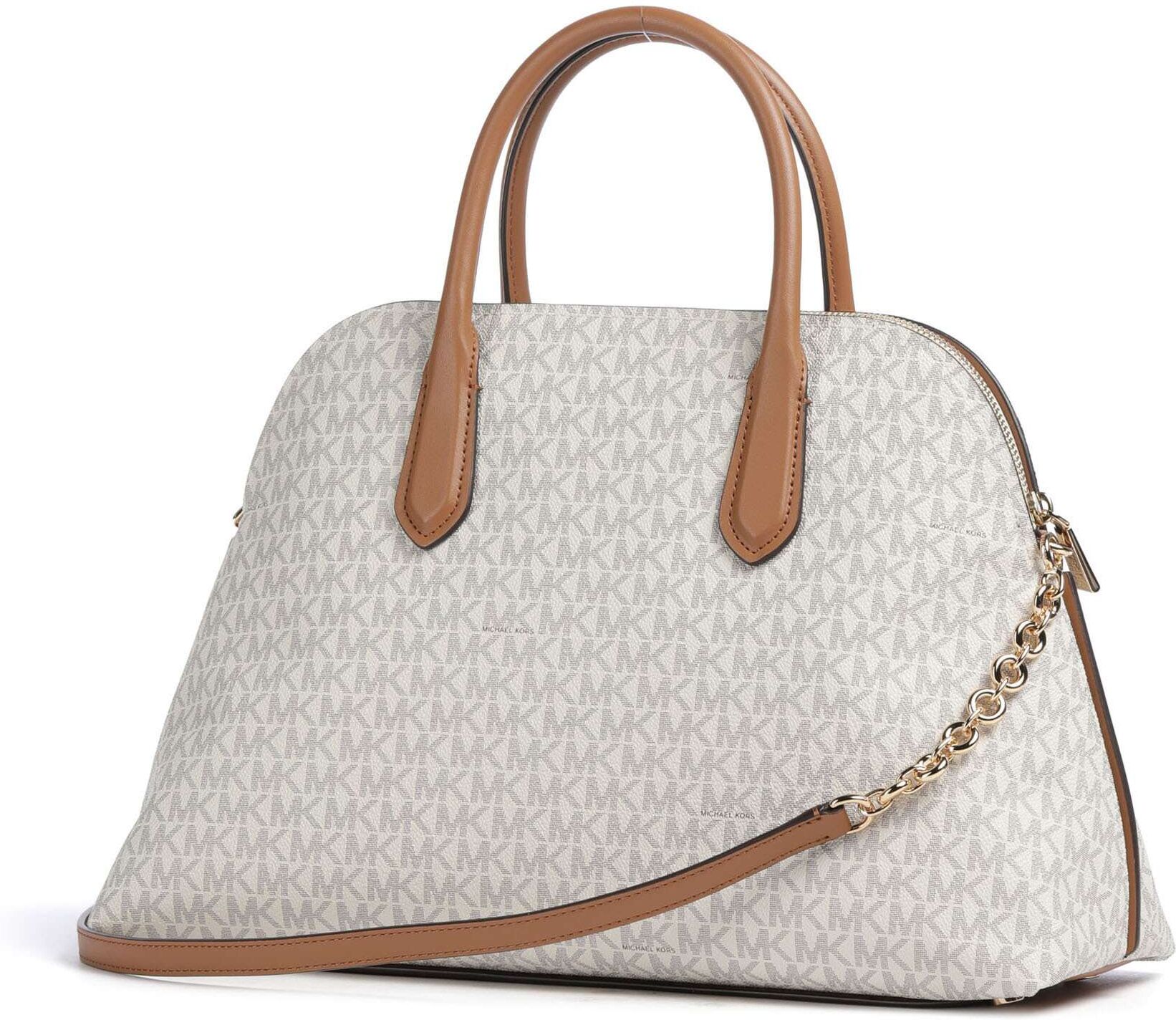Michael Kors Freddie Large Handtasche aus Leder, weiß