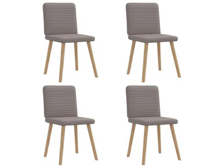 KGHFDVB 4er Set Esszimmerstühle Taupe Stoff mit Metall-Holz-Gestell Weicher Polyesterbezug, robustes Metall-Holz-Gestell, dicke Schaumstoffpolsterung, vielseitig einsetzbar