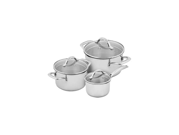 3-teiliges Premium Kochtopf Set „STS“ Silber SCANPAN