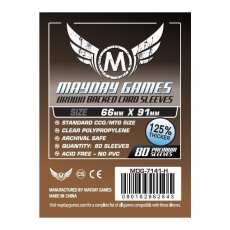 Mayday Games Premium BROWN Backed Sleeves (80 Stück) 66x91mm - 7141-H - Kartenhüllen 293226