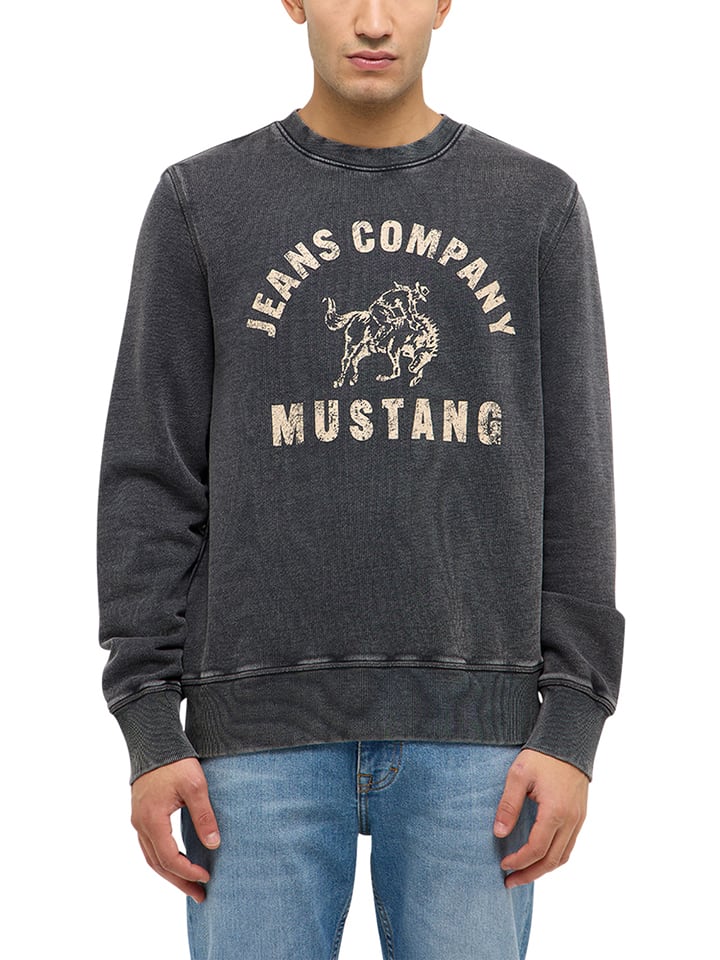 Mustang Sweatshirt "Clio" in Anthrazit - L