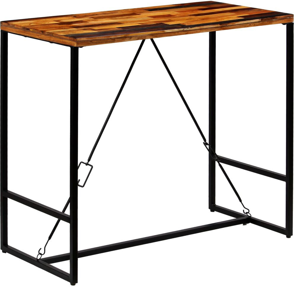 Borough Wharf Lopez Square Solid Wood Top Dining Table Brown H106 x L120 x W60cm
