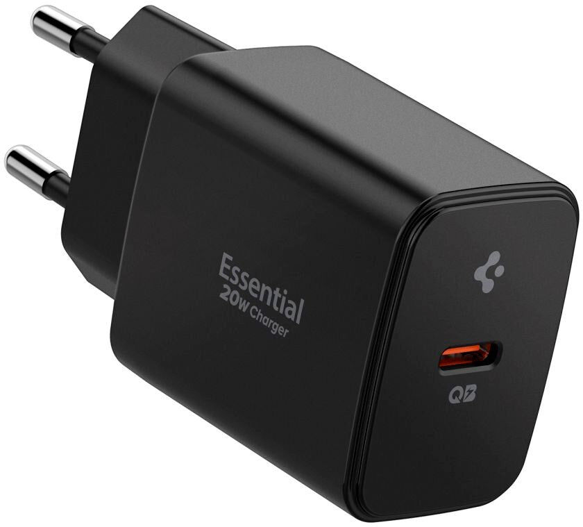 Spigen - 20W Vægoplader - 1x USB-C - Sort