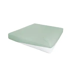 Jersey-Elastan Boxspringlaken   , grün , Maße (cm): B: 190 H: 28
