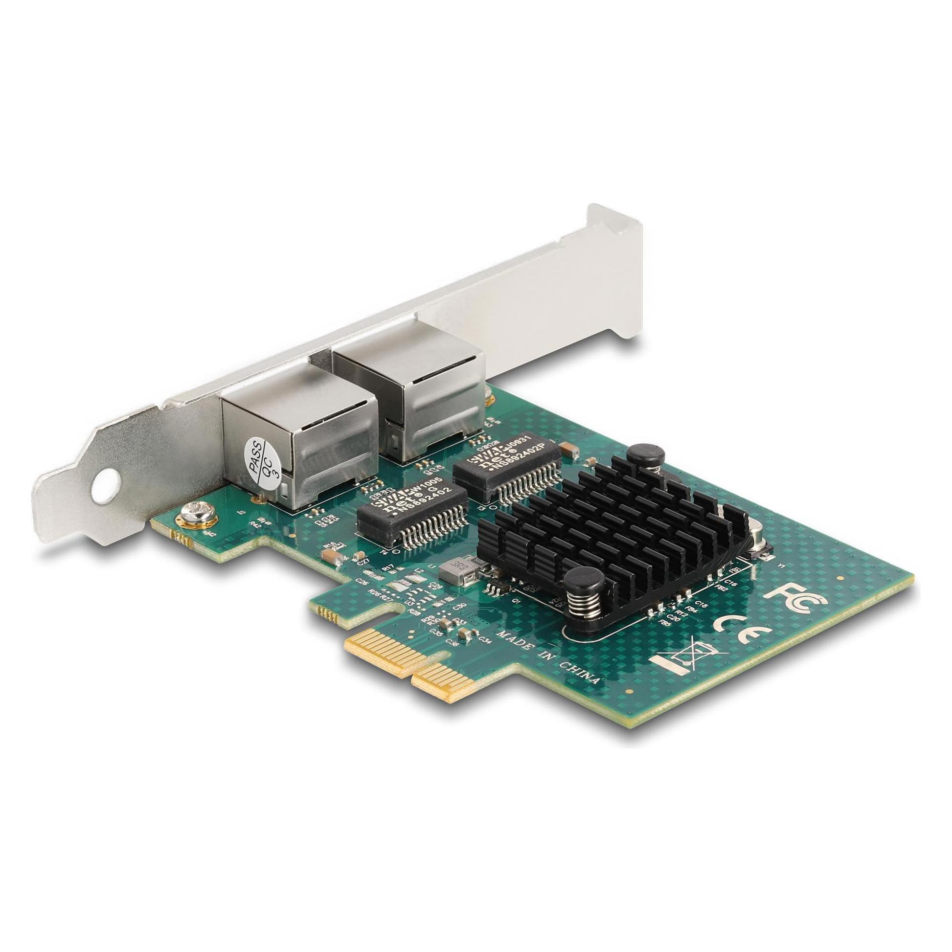 Delock PCI Express x1 Karte zu 2 x RJ45 Gigabit LAN BCM (PCI-E x1) (88206)