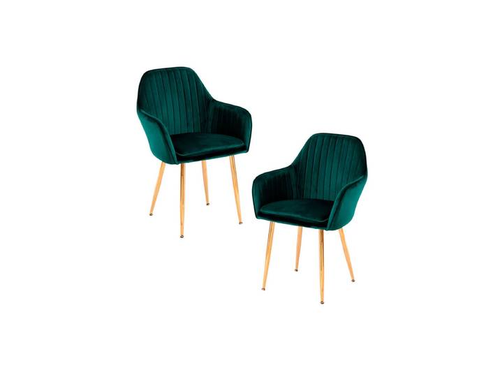 2er Set Stühle Chic Golden - Vert