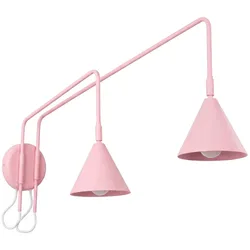 Sollux SL.2515 Wandleuchte NOX 2 rosa mit Schalter