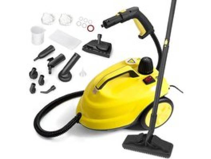 Nettoyeur Vapeur Nettoyeur Vapeur Polyvalent de 2000W avec Réservoir dEau 2L Nettoyeur à Vapeur Manuel Pression 5 Bar Balai Vapeur