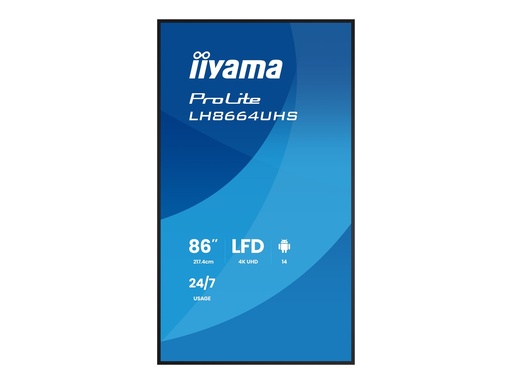 Iiyama ProLite LH8664UHS-B3AG - 218 cm (86") Diagonalklasse (217.4 cm (85.6") (LH8664UHS-B3AG)