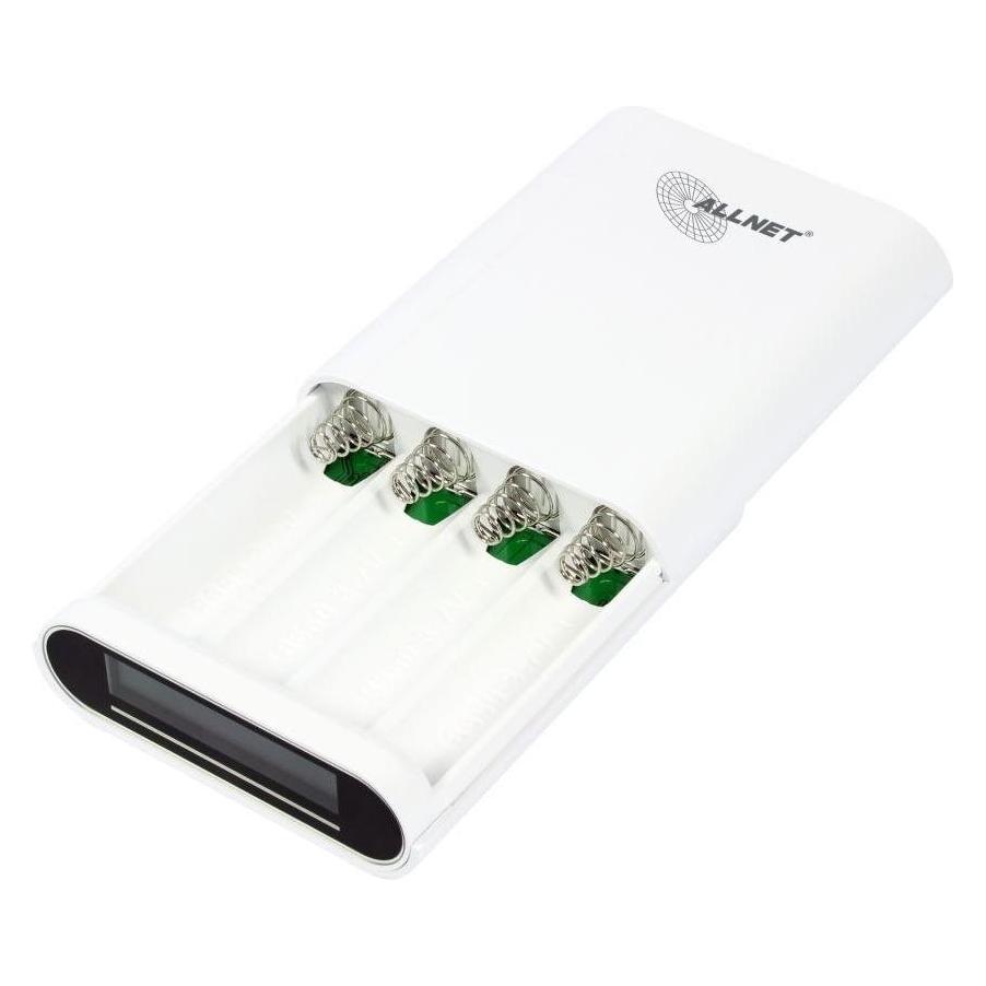 Allnet ALL-PB104 / Powerbank 18650 3,7V 4er-Gehäuse "weiss (2200 mAh, 8.14 Wh) (ALL-PB104)