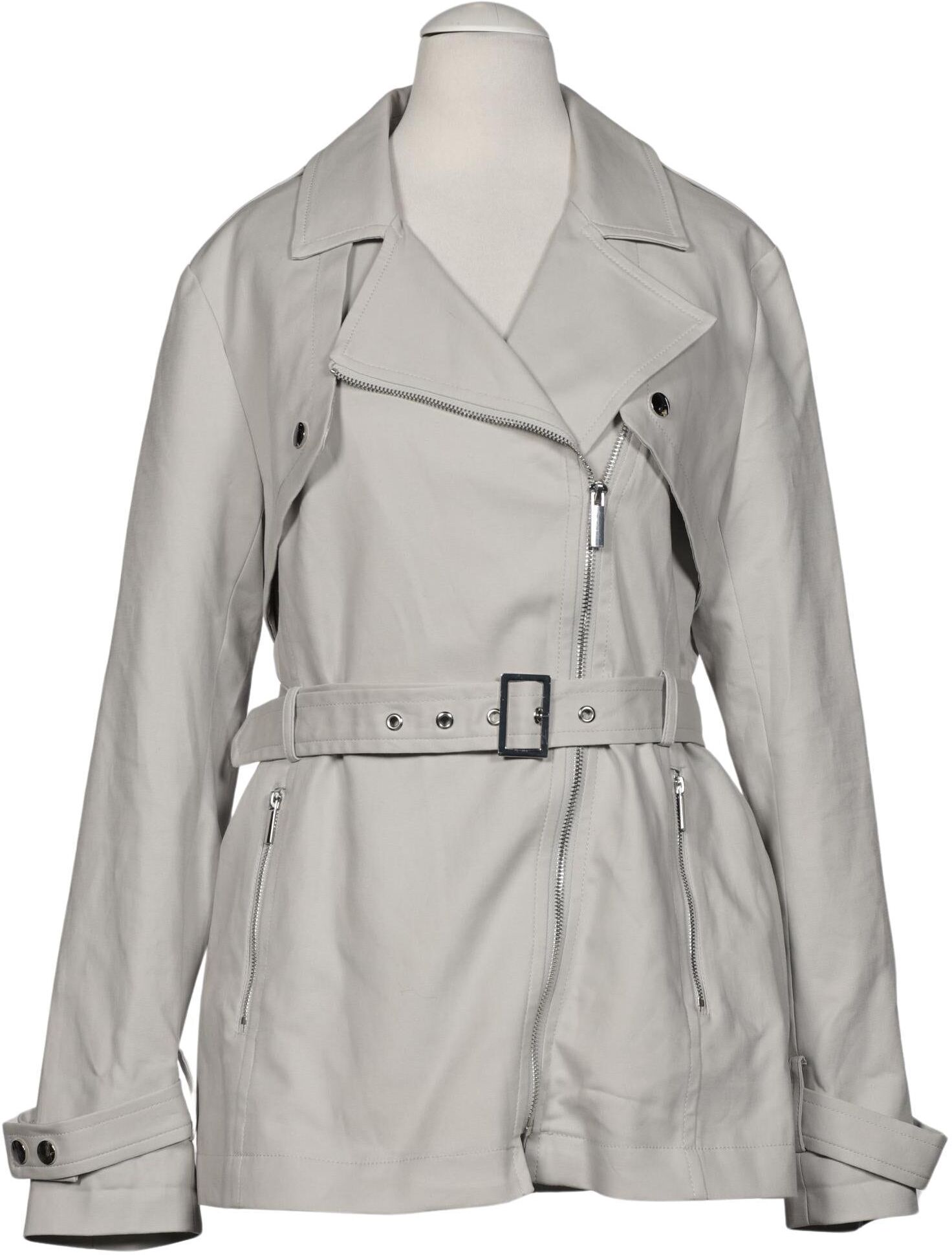 Phase Eight Damen Jacke, Grau, Gr. S (UK 8), Synthetik / Elasthan / Baumwolle - Second Hand