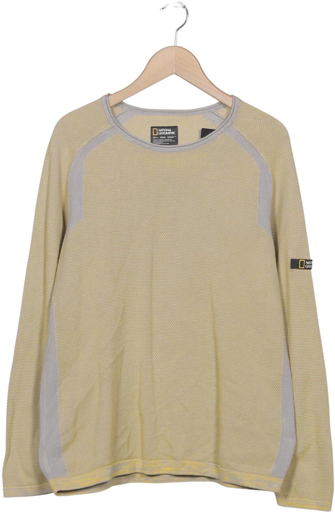 National Geographic Herren Pullover, Gelb, Gr. L, Baumwolle - Second Hand