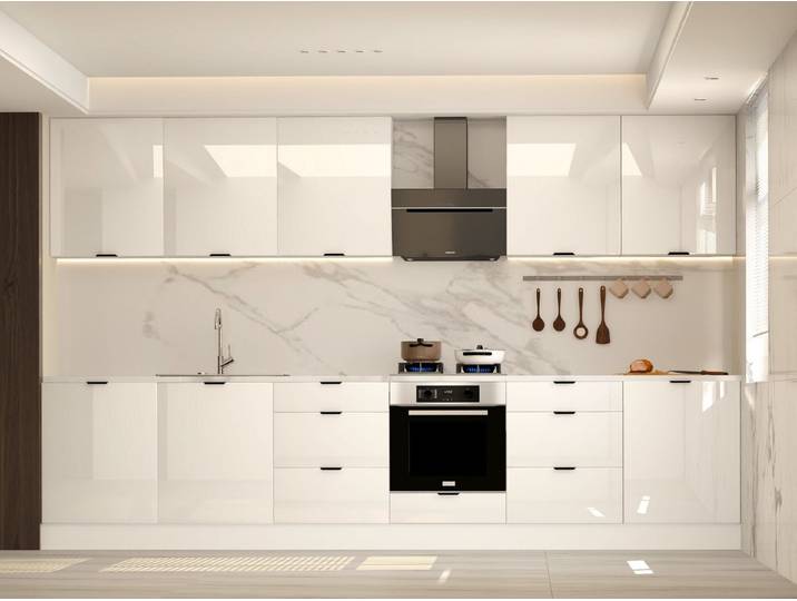 ROYAL24_MARKT Küchenzeile – 360 cm – Lunara – Ohne Arbeitsplatte & Elektrogeräte, (Set), Edle Materialien - Stilvolles Design - Hohe Qualität
