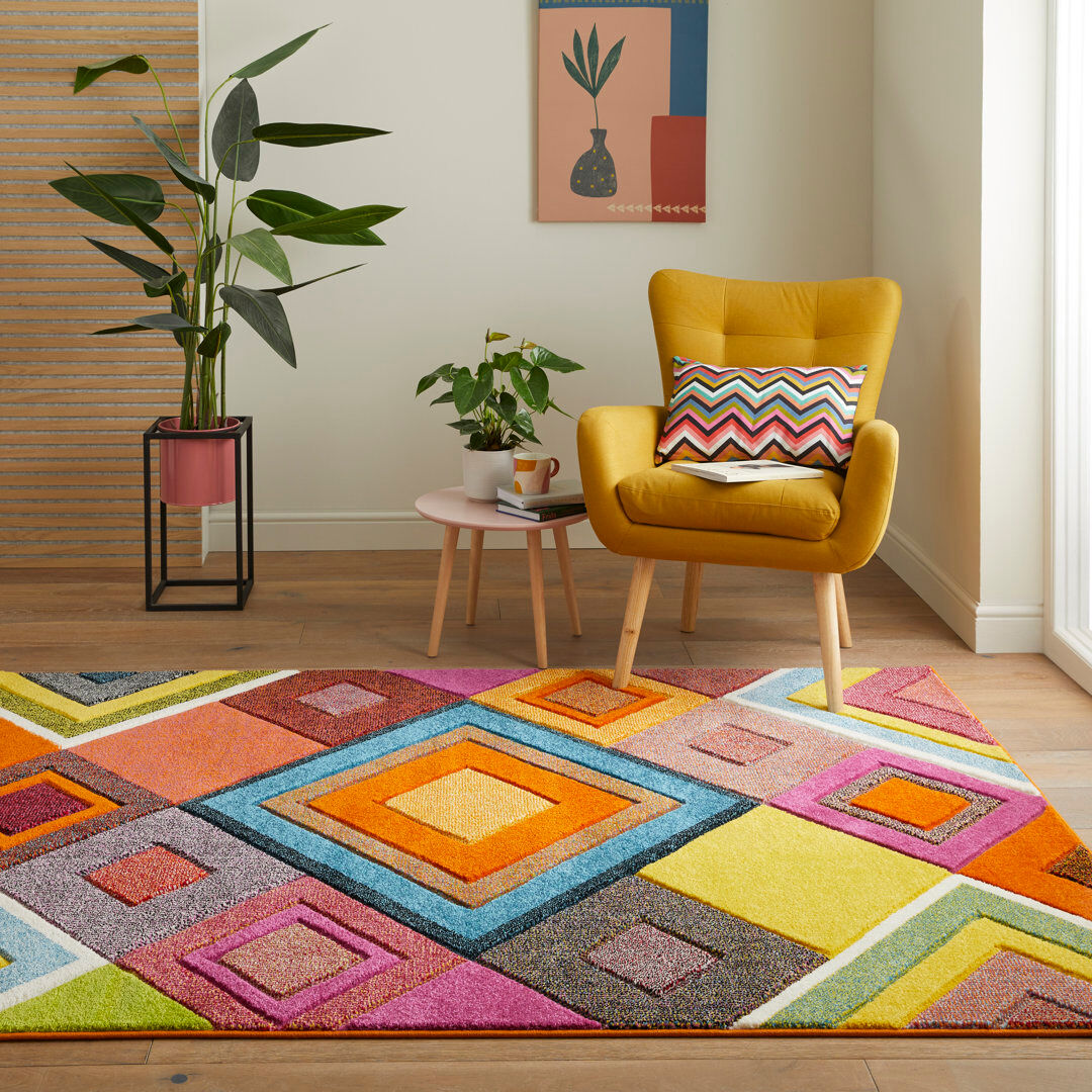 Concept Looms Geometric Area Rug Multicolour Rectangle 240 x 330cm