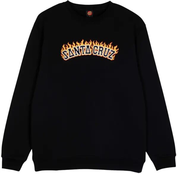 Santa Cruz Apparel Santa Cruz Burnt Collegiate Crew (S - Schwarz)