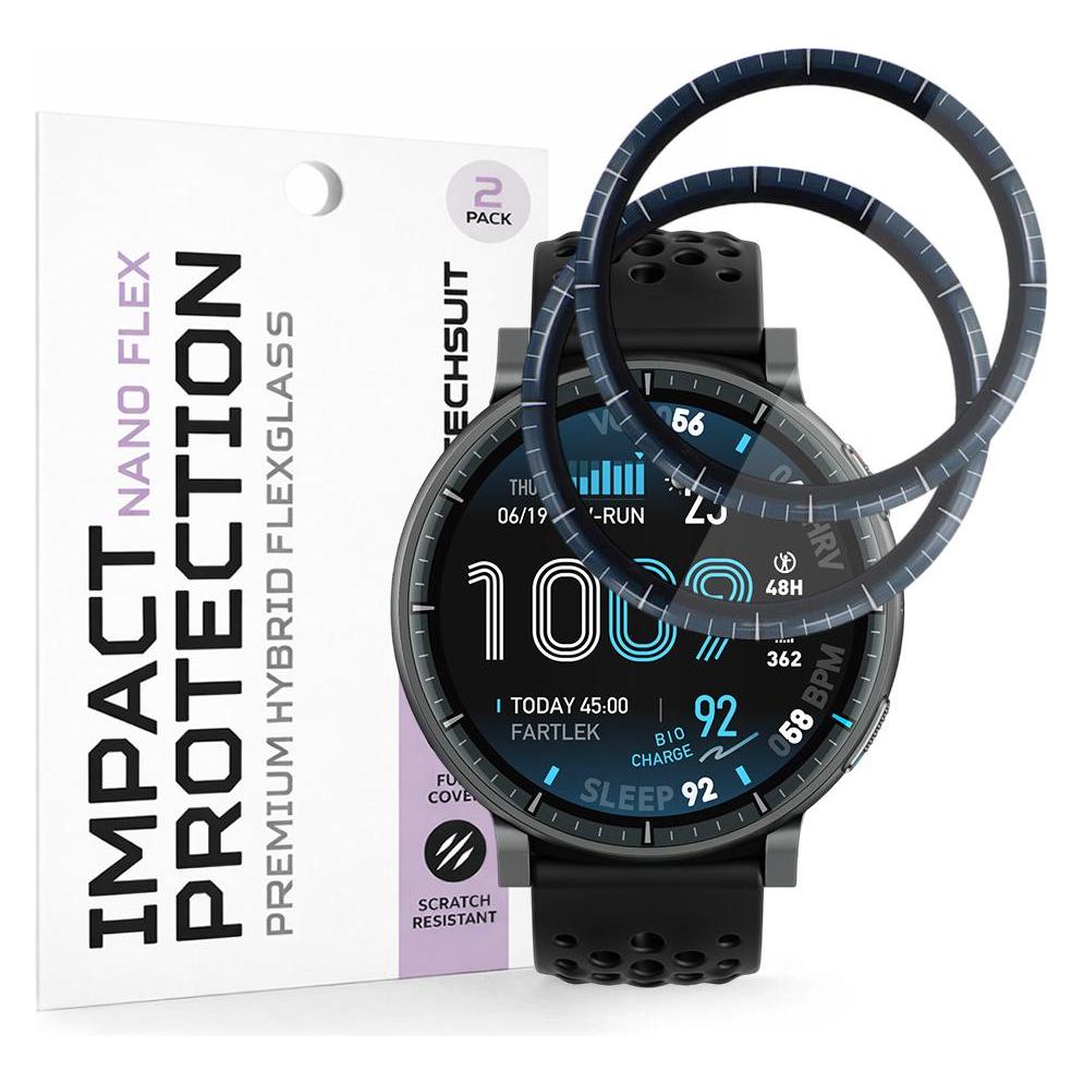 Techsuit - Nano Flex (2 pack) - Amazfit Active Max - Black (68651611)