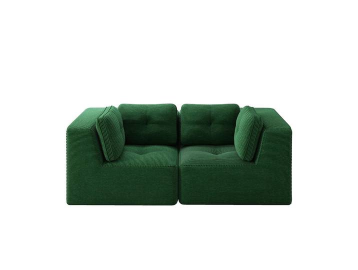 Wishdor 2-Sitzer Sofa Cord Grün mit rutschfestem Standfuß, Rechteckig, 208x69x104 cm, Wohnzimmer, Sofas & Couches, Sofas, 2-Sitzer Sofas