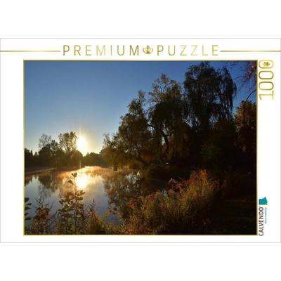 CALVENDO Puzzle Herbstliche Morgenstimmung am See | 1000 Teile Lege-Größe 64x48cm Foto-Puzzle für glückliche Stunden
