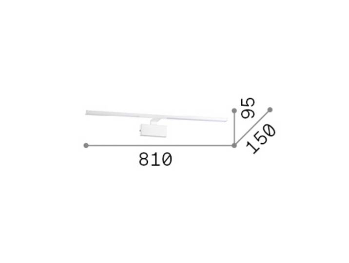 IDEAL LUX Ideal Lux LED-Wandlampe Alma messing Metall Breite 81 cm, messing / gold, für Wohn- / Esszimmer, Metall, Modern, Wandleuchte, Wandlampe Innen