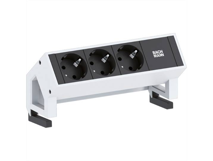 BACHMANN DESK2 3x Schutzkontakt GST18\, weiß