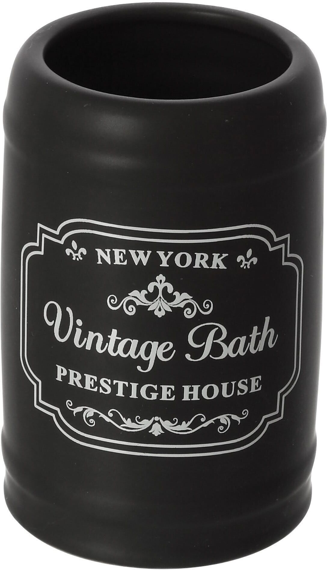 Tecnomat BICCHIERE SERIE NEW YORK IN CERAMICA COLORE NERO