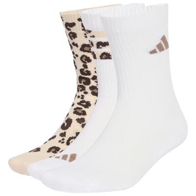adidas - Leo Graphic Socks 3-Pack - Multifunktionssocken 43-45 - L | EU 43-45 weiß