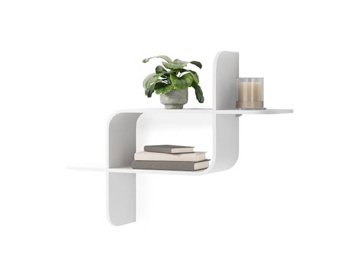 Umbra Montage Wandregal Schwebend, Vertikal Horizontal, Weiss