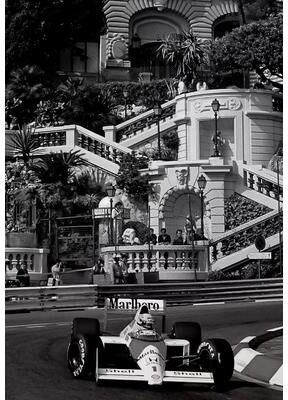 Uplift Essentials Vintage F1 Monaco Racing Poster   Max Verstappen Canvas Wall Art style 4 8 X 12 In