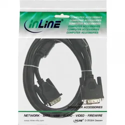 INLINE DVI-I Kabel, digital/analog, 18+5 St/St, 2m, Single Link, 2 Ferrite