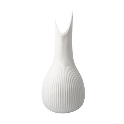 Dekovase GOEBEL "Vase Studio 8 Pure Raindrop 25 cm weiß", weiß, B:11cm H:25cm T:11cm Ø:11cm, Vasen, Abwischbar